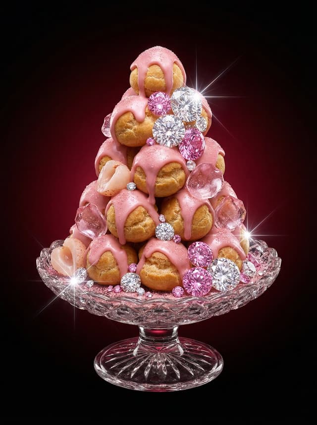 Product Marketing - Luxury Dessert Still Life with Diamonds and Molten Center — output