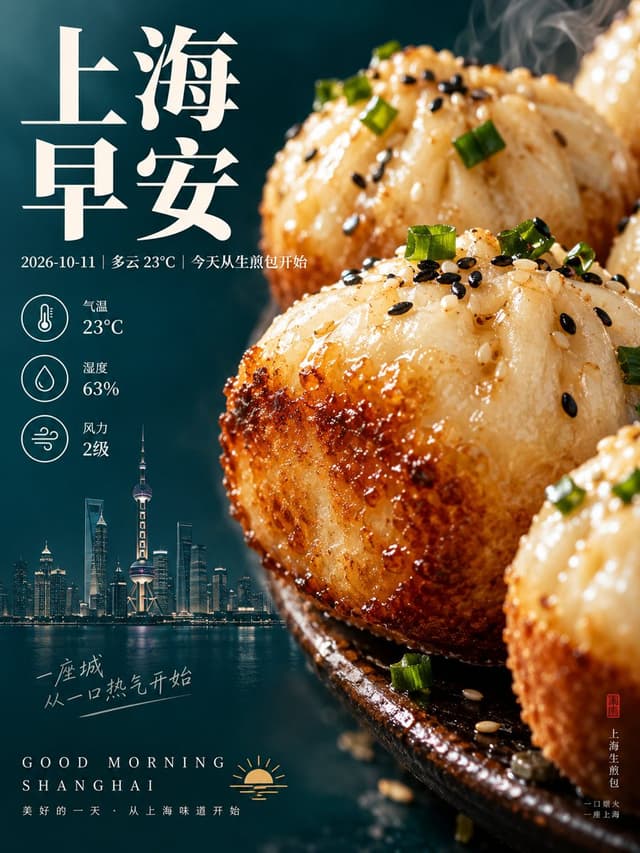 Social Media Post - Shanghai Good Morning Food Poster — output