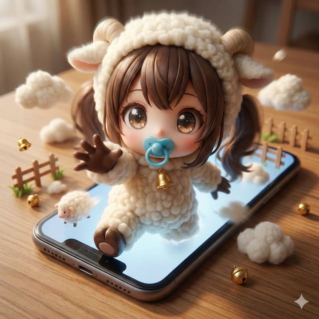 Game Asset - Character Emerging from Smartphone Screen (Forced Perspective) — output