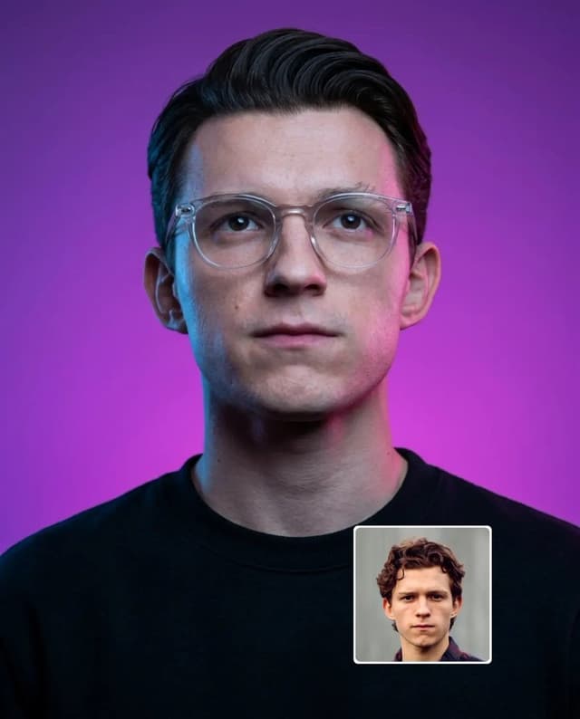 Profile / Avatar - Magenta and Cyan Rim-Lit Studio Portrait — output