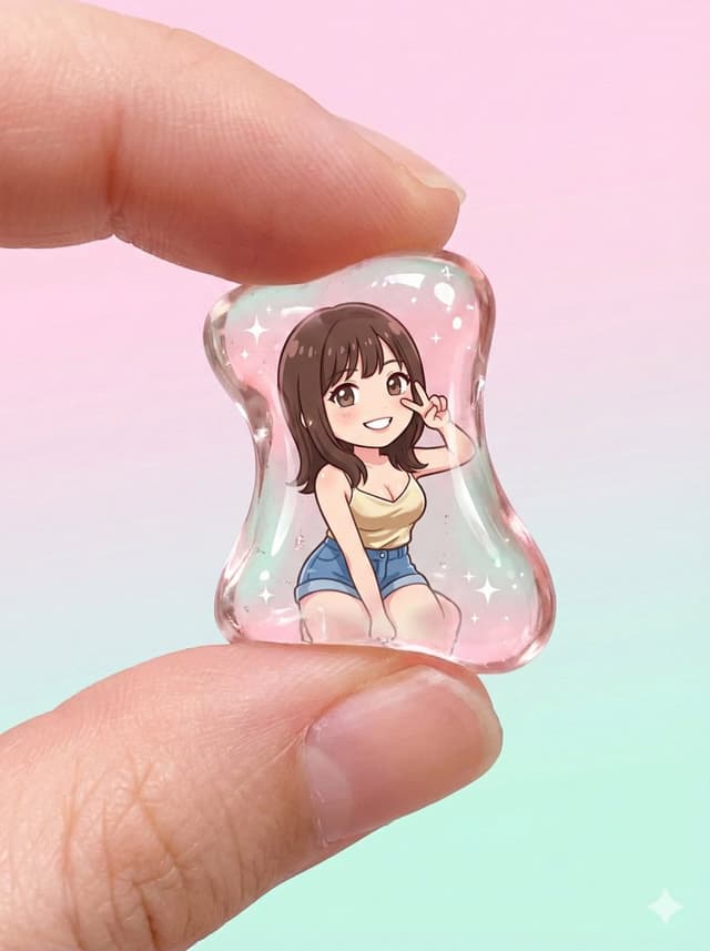 Transparent Gummy Character Encapsulation — output