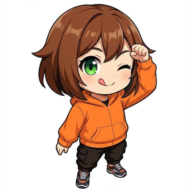 Profile / Avatar - Chibi Character 'Tehepero' Pose Generation Prompt — output
