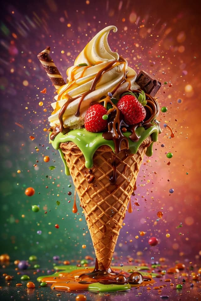 Product Marketing - Hyper-Realistic Ice Cream Dessert Photography Prompt — output