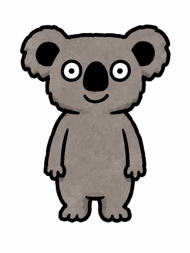 Game Asset - Cute Crayon Koala Character — output