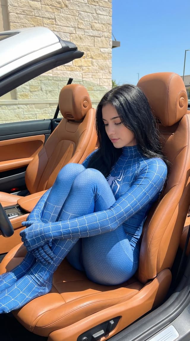 Cosplay Lifestyle Portrait of a Woman in a Car — output