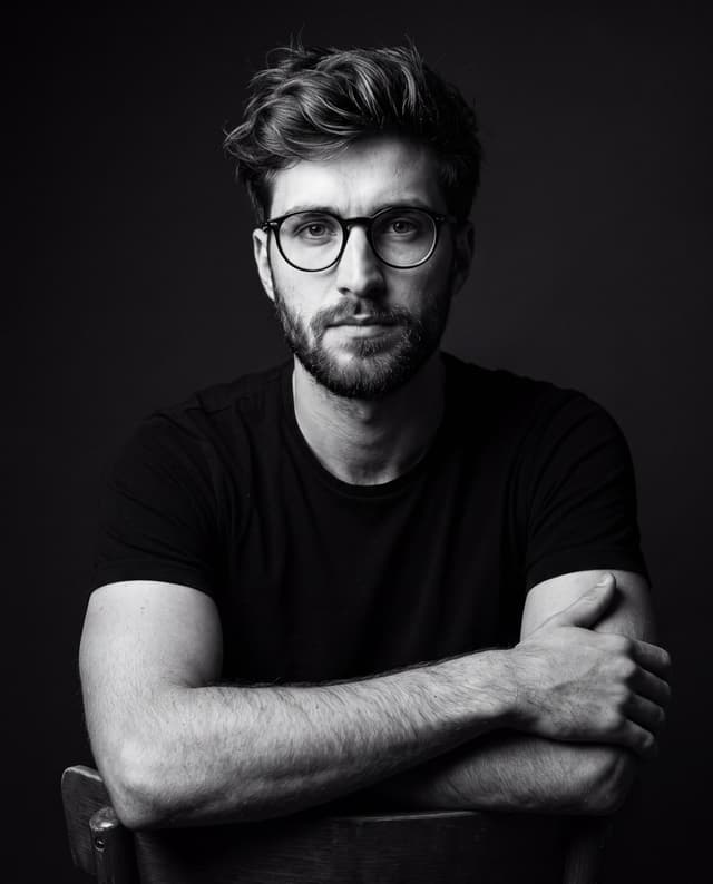 Profile / Avatar - Dramatic Monochrome Studio Portrait — output