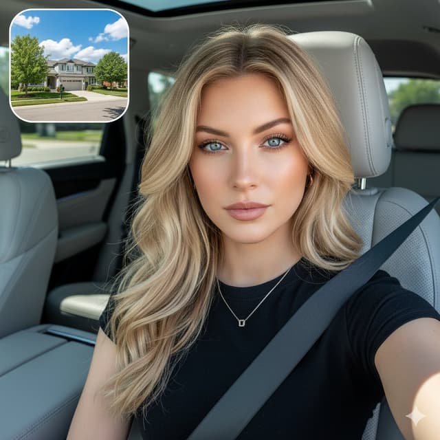 Profile / Avatar - Cinematic SUV Selfie Portrait with Lifestyle Inset — output