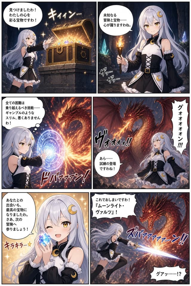 Comic / Storyboard - Six-Panel Anime Dungeon Manga — output