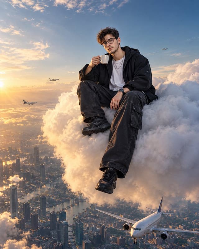YouTube Thumbnail - Surreal Cloud Coffee Scene — output