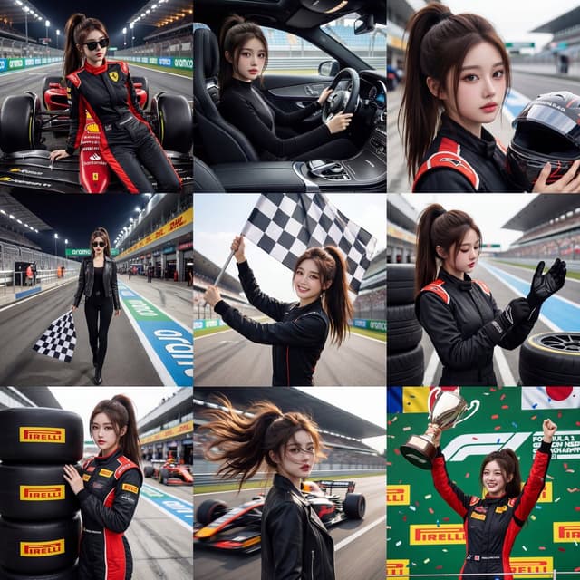 3x3 Motorsport Glamour Photo Collage — output