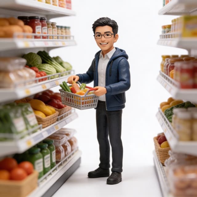 Miniature Figure Generation: Everyday Life of 'Scissors Old Man' — output
