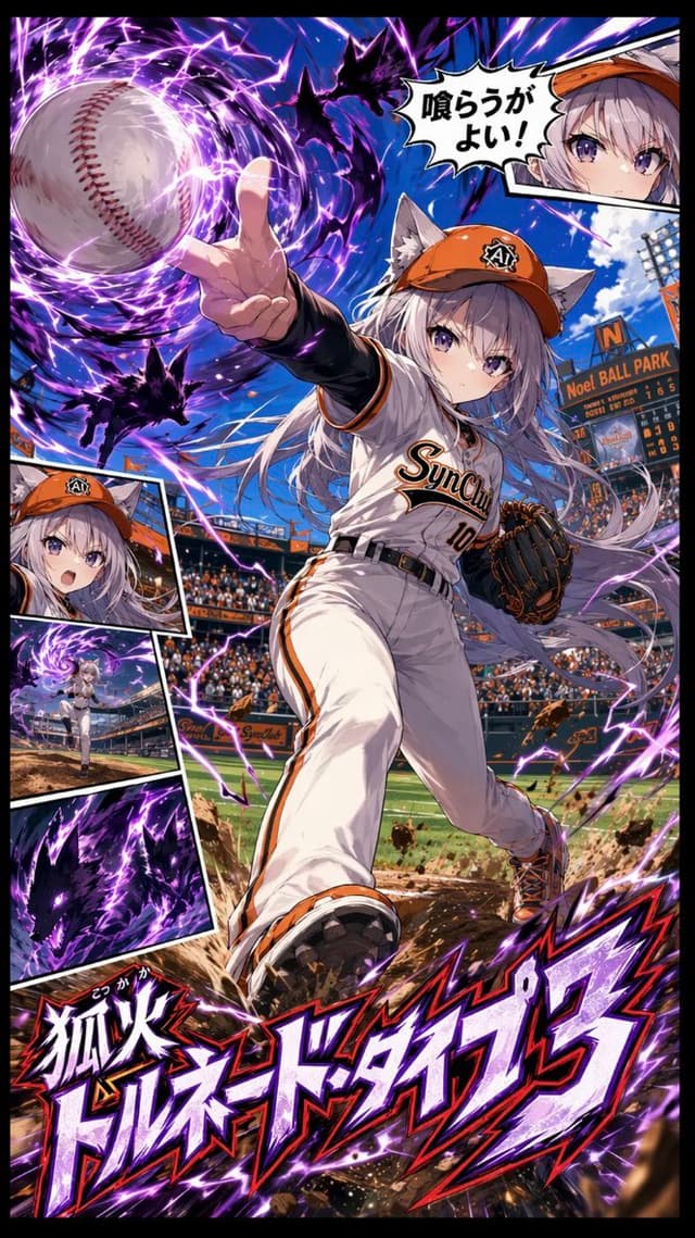Comic / Storyboard - Anime Girl Pitching Baseball