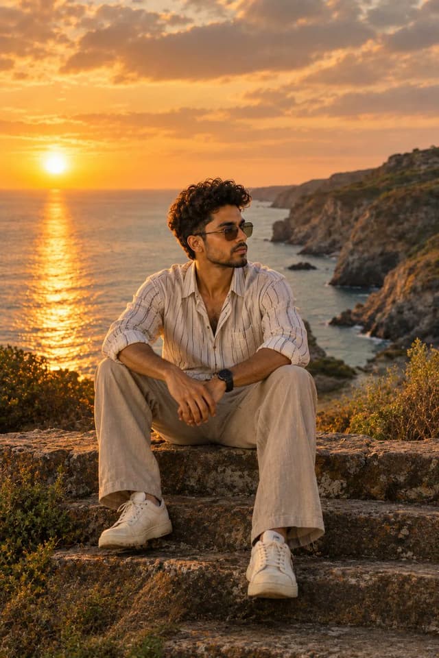 Profile / Avatar - Golden Hour Coastal Portrait — output