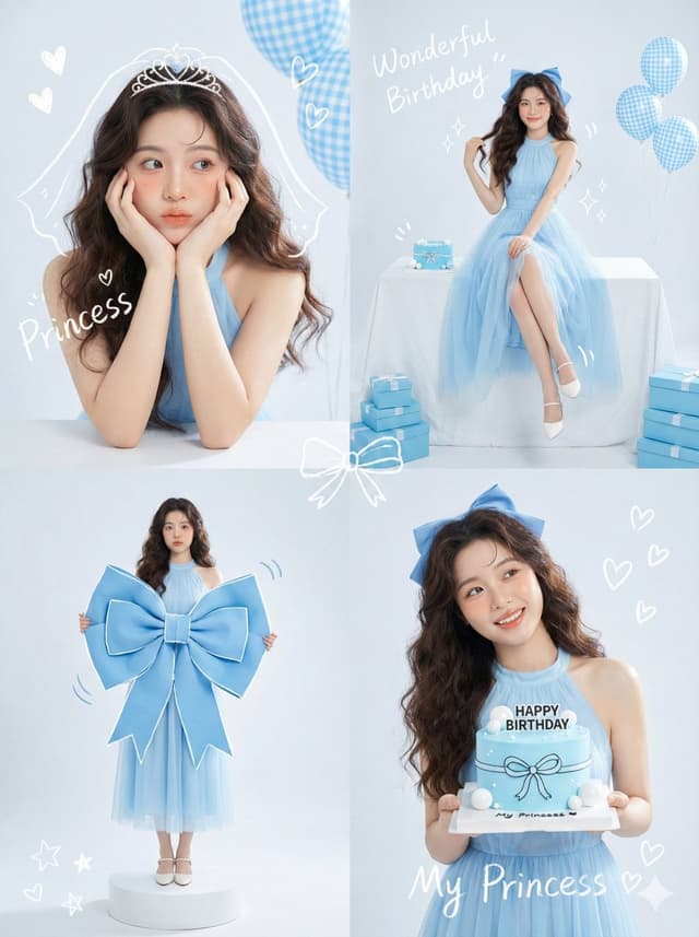 Social Media Post - Korean Idol Birthday Collage with Doodles — output