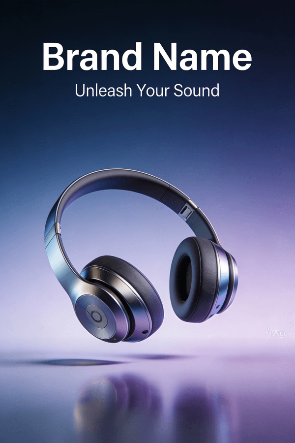 Sleek Minimalist Wireless Headphone Ad — output