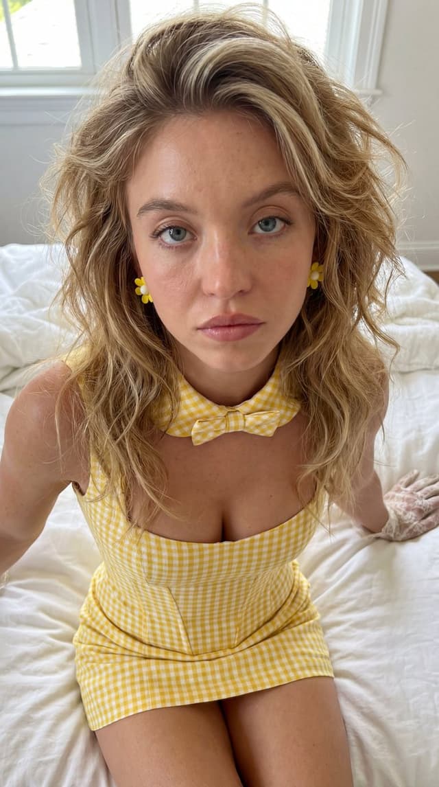 Profile / Avatar - Sydney Sweeney Gingham Portrait — output