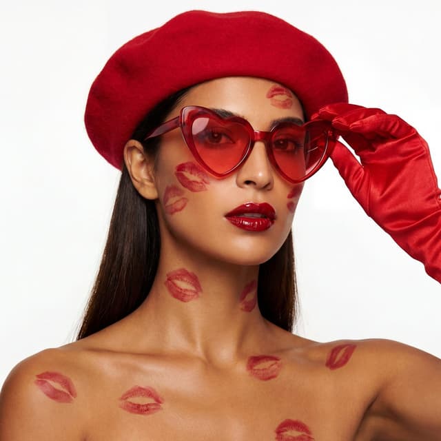 Ultra-Realistic Beauty Editorial with Kiss Marks — output