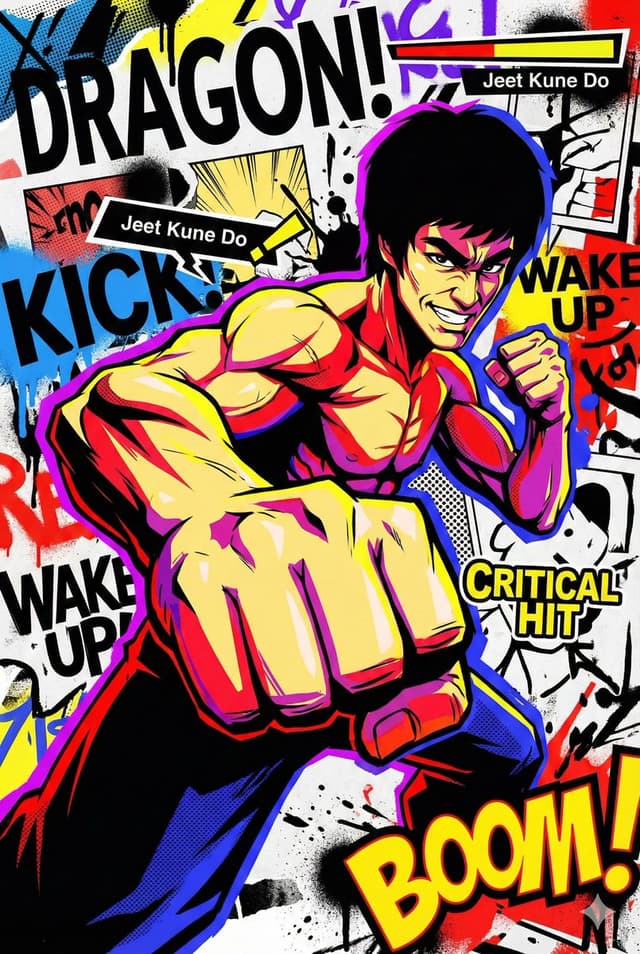 Persona 5-inspired pop-art anime poster for a custom chuunibyou character — output