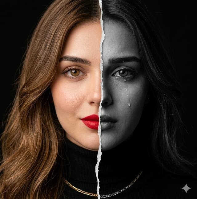 Profile / Avatar - Cinematic Torn Paper Split Portrait — output