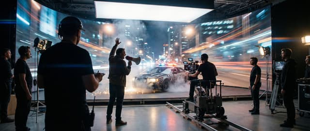 Cinematic Studio Shot of a Soccer Commercial Set — output