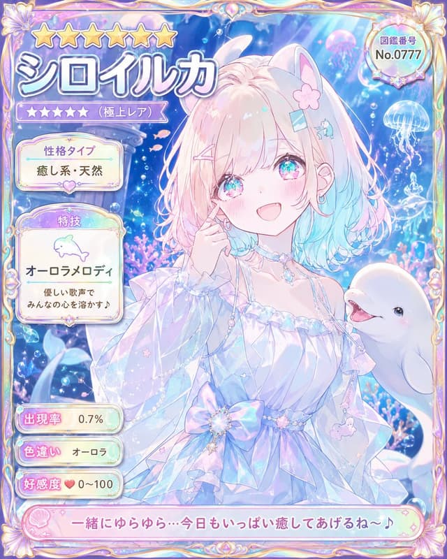 Game Asset - Pastel Beluga Idol Gacha Card — output