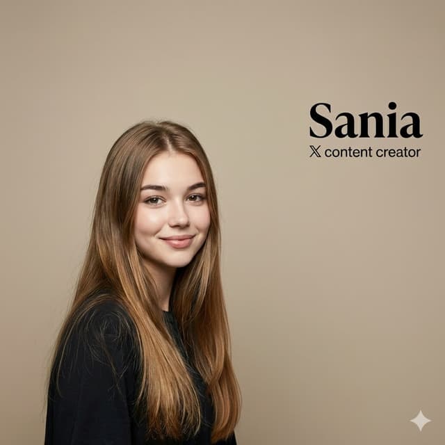 Profile / Avatar - High-end professional studio portrait with custom text overlay — output