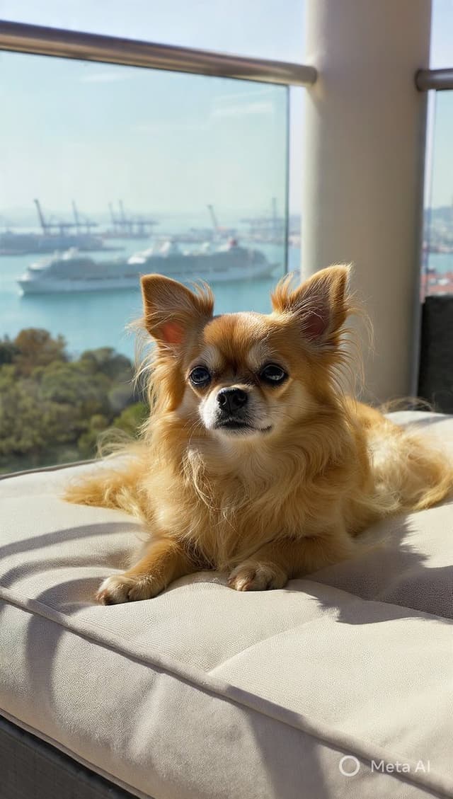 Structured Photorealistic Chihuahua on Balcony (Duplicate) — output