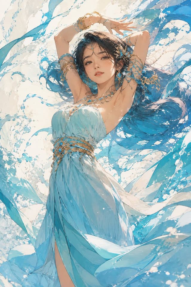 Social Media Post - Ethereal Ocean Fantasy Anime Illustration — output
