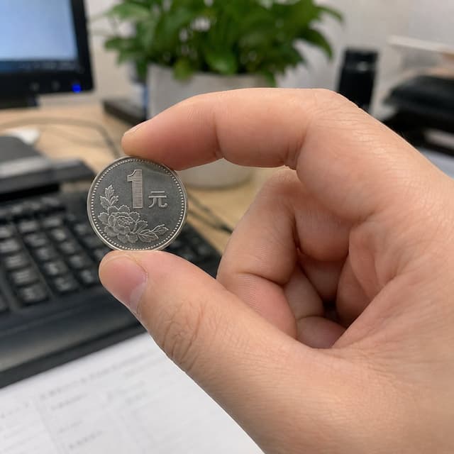 Social Media Post - Hand Pinching One-Yuan Coin — output