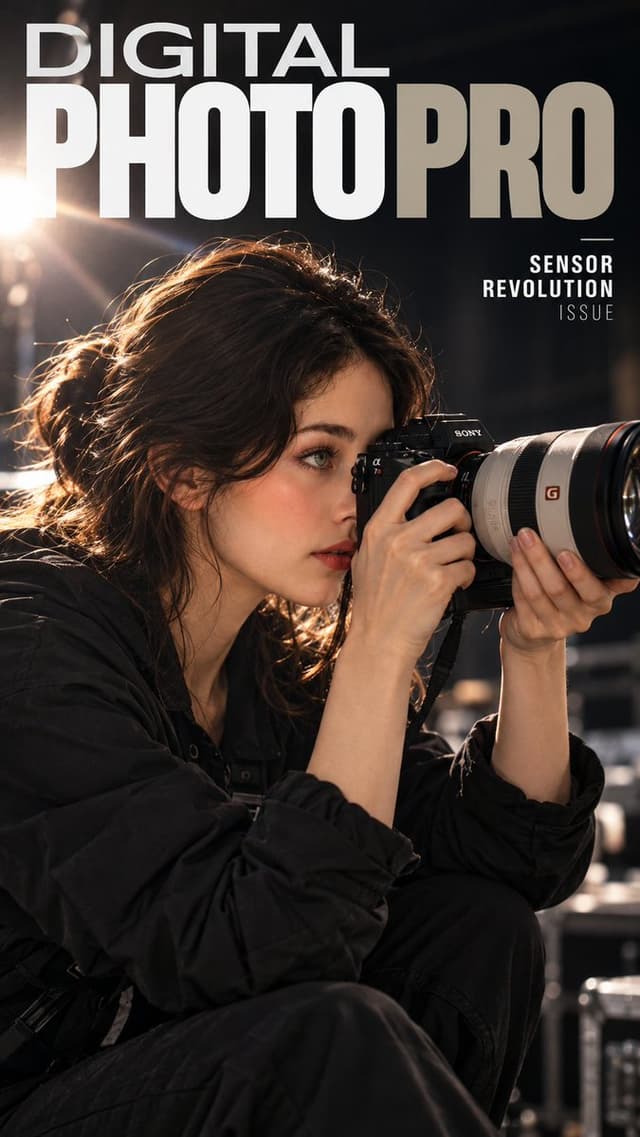 Social Media Post - Ultra-Realistic Magazine Cover with Photographer at Viewfinder — output