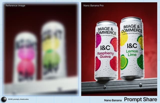 E-commerce Main Image - Two Soda Cans Product Photography Prompt — output
