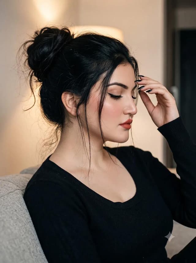 Profile / Avatar - South Asian Woman Side Profile — output