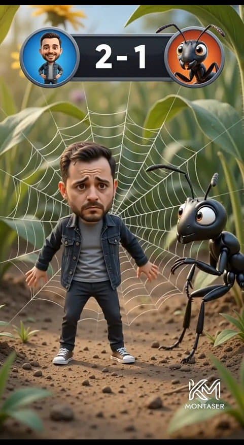 YouTube Thumbnail - Tiny Man vs Giant Ant Scoreboard Scene — output