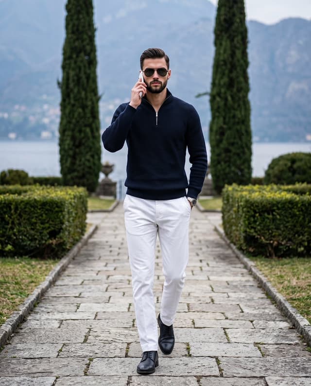 Product Marketing - Stylish Man Garden Path — output