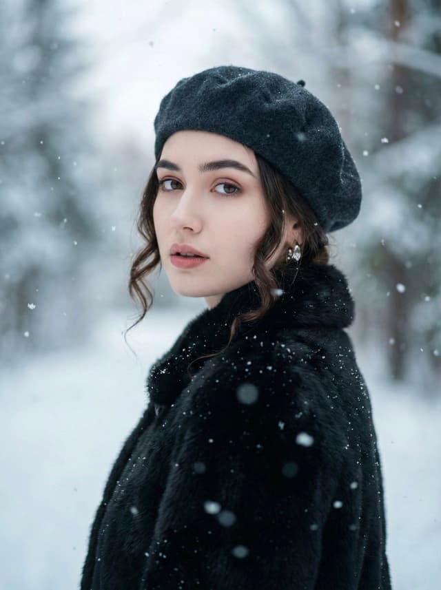 Ultra-Realistic Winter Portrait with Face Reference Prompt — output