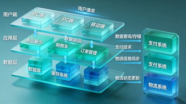 3D E-Commerce Platform Architecture Diagram — output