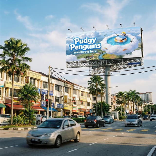 Product Marketing - Malaysian City Billboard Commercial Photography Prompt — output