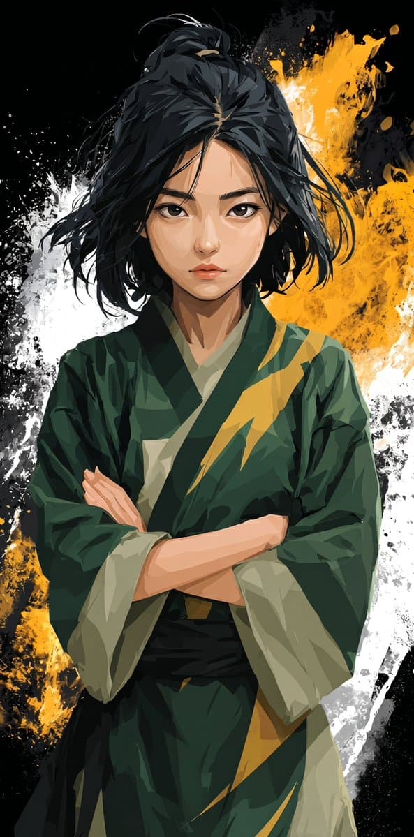 Profile / Avatar - Anime Martial Arts Girl Illustration — output