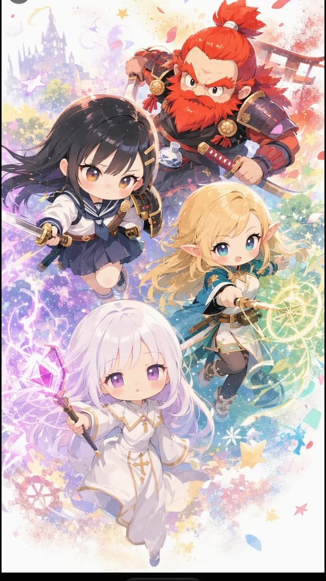 Game Asset - Chibi Fantasy RPG Party — output