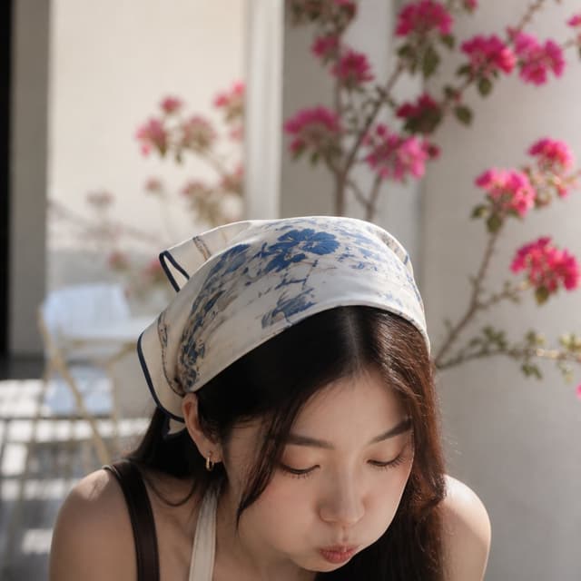 Profile / Avatar - Serene Portrait with Silk Headscarf — output