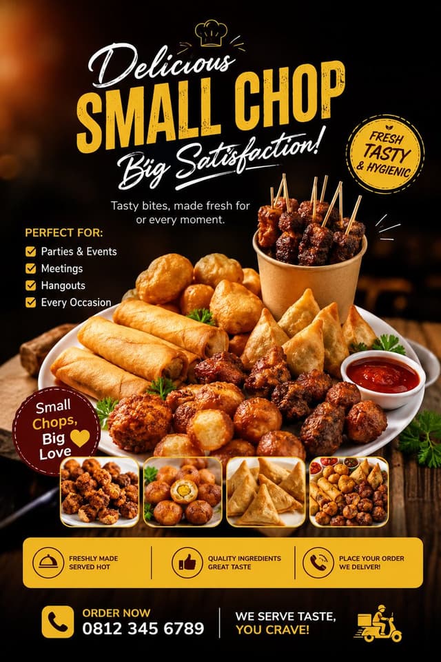 Product Marketing - Premium Small Chops Food Poster — output