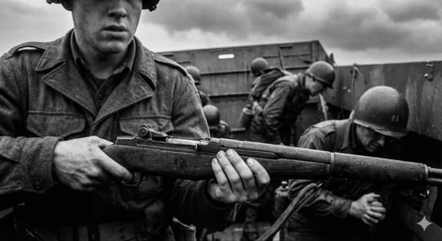 Mid-20th-century war photojournalism style framework — output