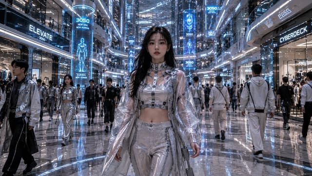 Product Marketing - Futuristic Mall Fashion Scene — output