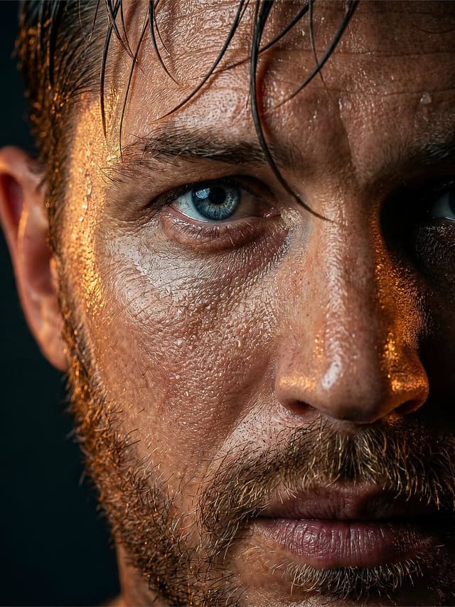 Profile / Avatar - Rugged Man Wet Skin Portrait — output