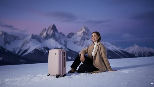 Cinematic Editorial in Snowy Mountains — output