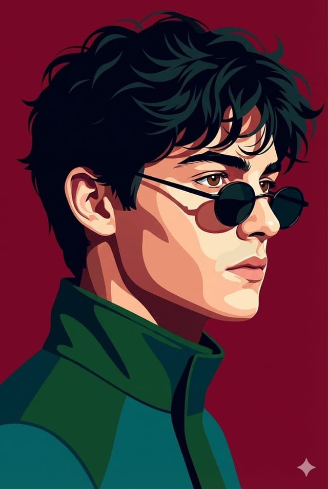 Profile / Avatar - Vectorized Profile Portrait with Textural Detail — output