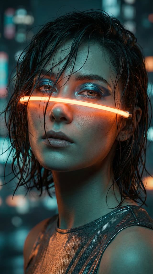 Cyberpunk High-Fashion Portrait Prompt — output