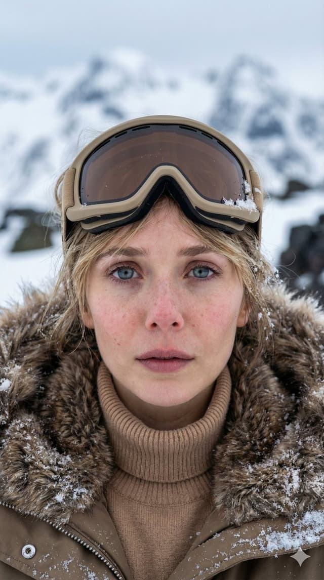 Vertical Cinematic Arctic Portrait (Tan/Brown Palette) — output