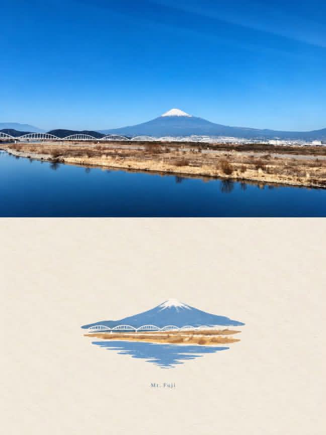 Infographic / Edu Visual - Mount Fuji Watercolor Transformation — output