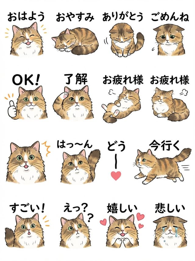 Product Marketing - LINE Sticker Sheet Generation Prompt — output